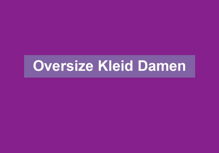 Oversize Kleid Damen