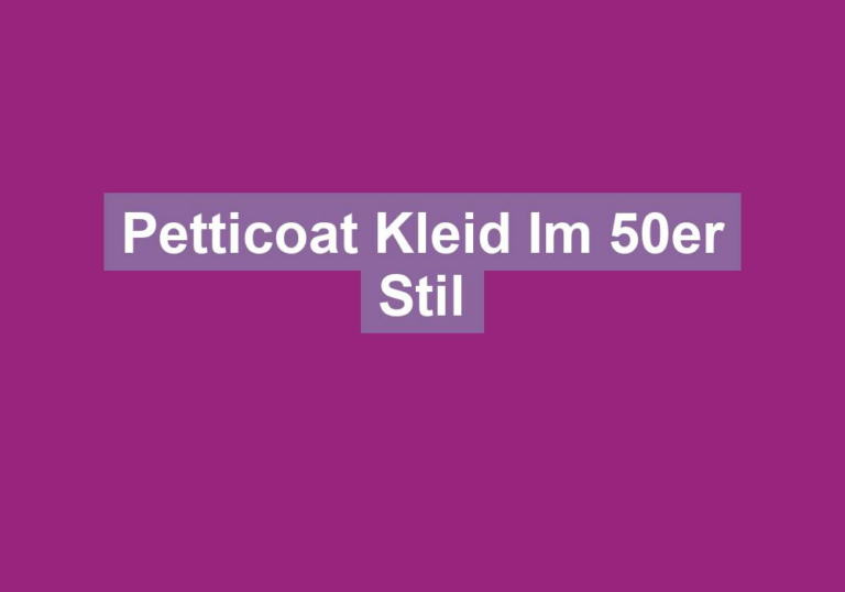 Petticoat Kleid Im 50er Stil