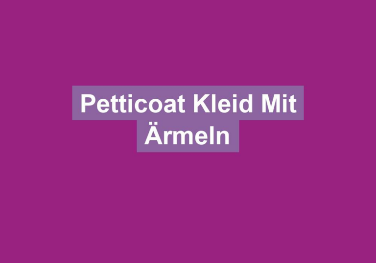 Petticoat Kleid Mit Ärmeln
