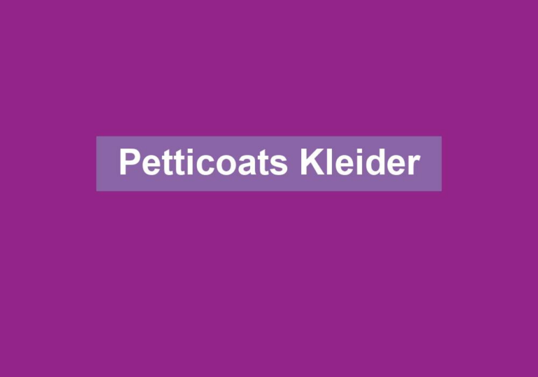 Petticoats Kleider