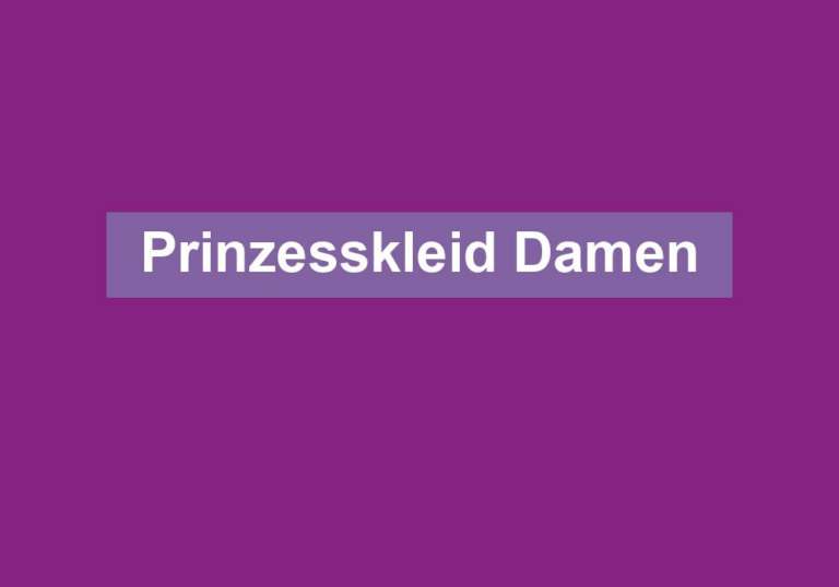 Prinzesskleid Damen