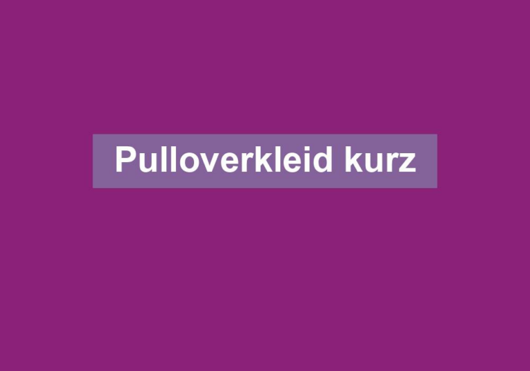 Pulloverkleid kurz
