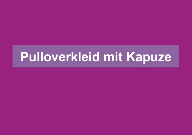 Pulloverkleid mit Kapuze