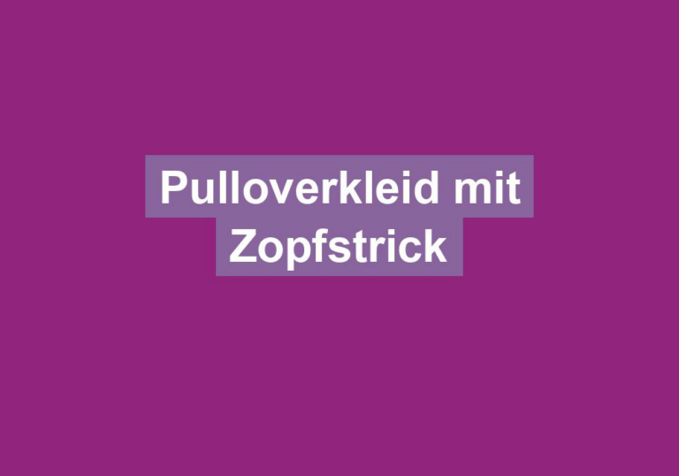 Pulloverkleid mit Zopfstrick
