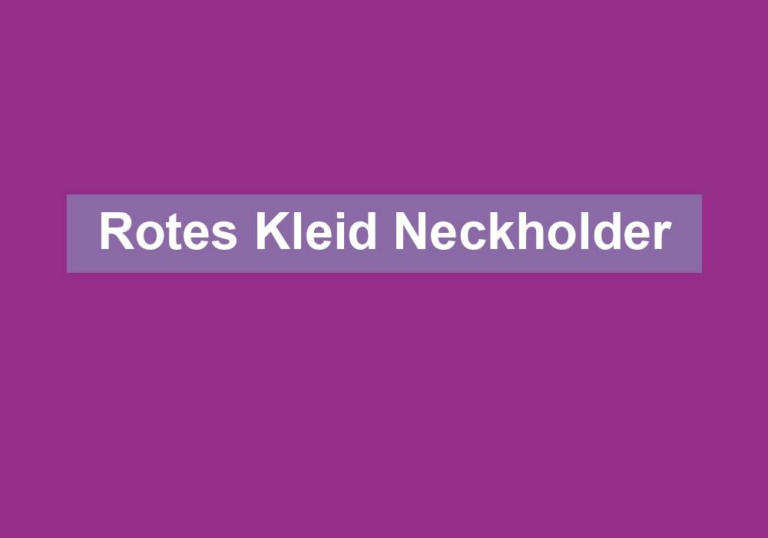 Rotes Kleid Neckholder