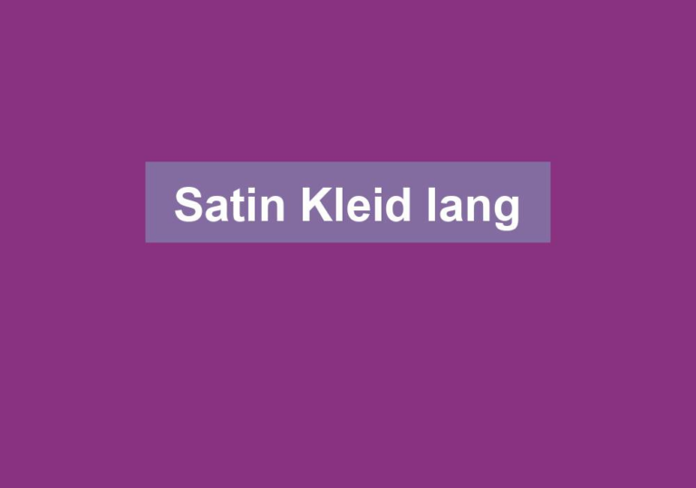 Satin Kleid lang