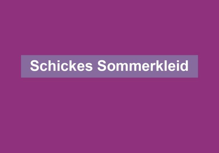 Schickes Sommerkleid