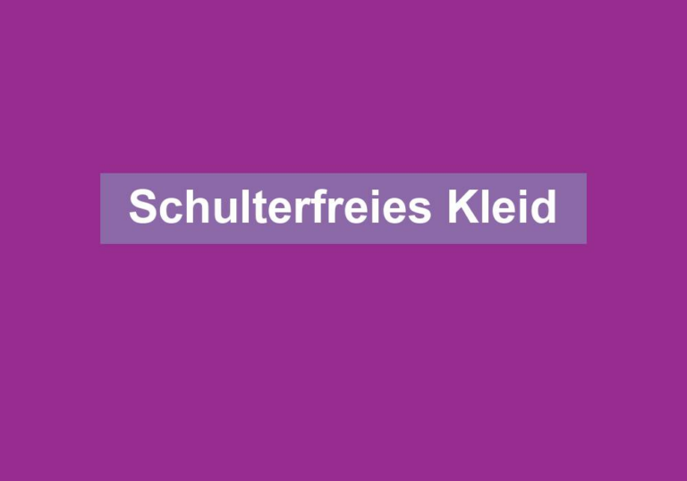 Schulterfreies Kleid