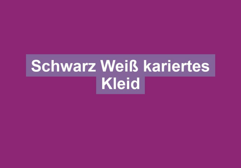 Schwarz Weiß kariertes Kleid