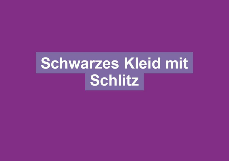 Schwarzes Kleid mit Schlitz