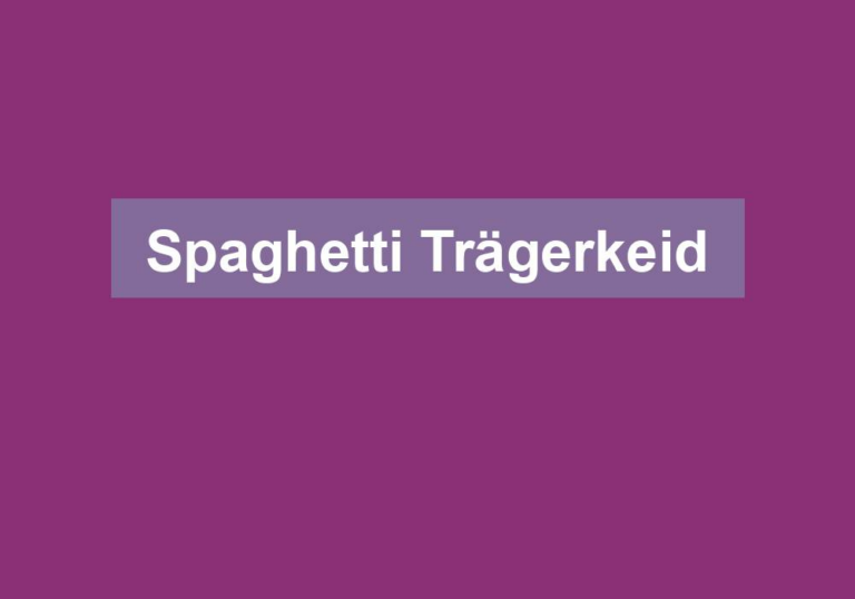 Spaghetti Trägerkeid