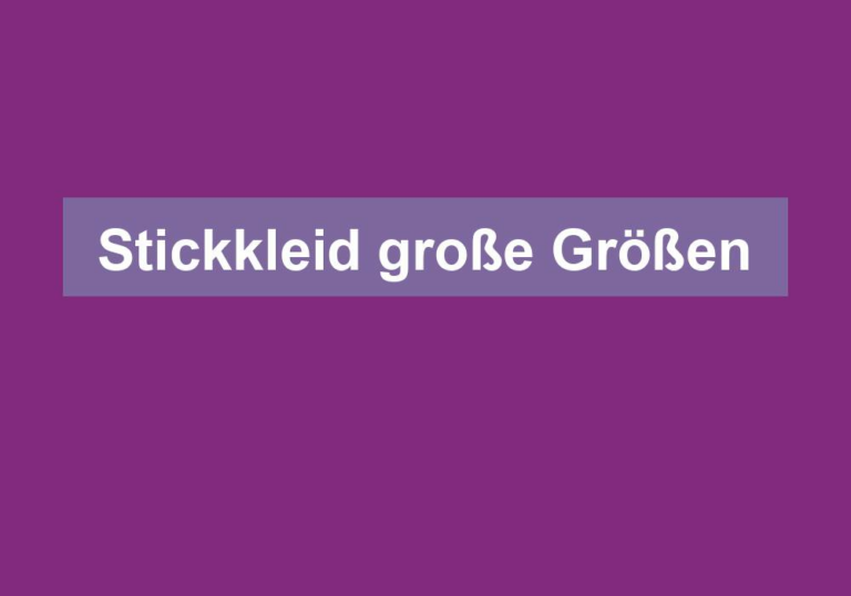 Stickkleid große Größen