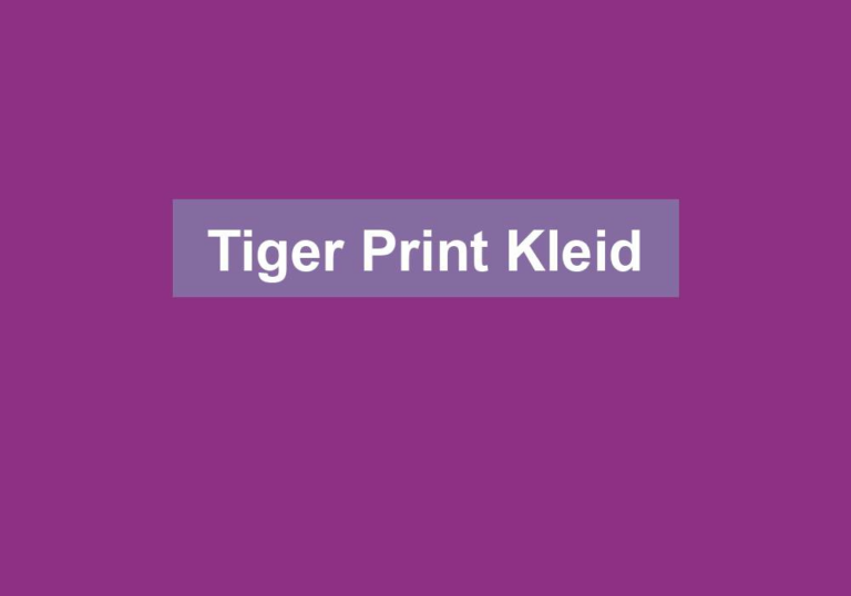 Tiger Print Kleid