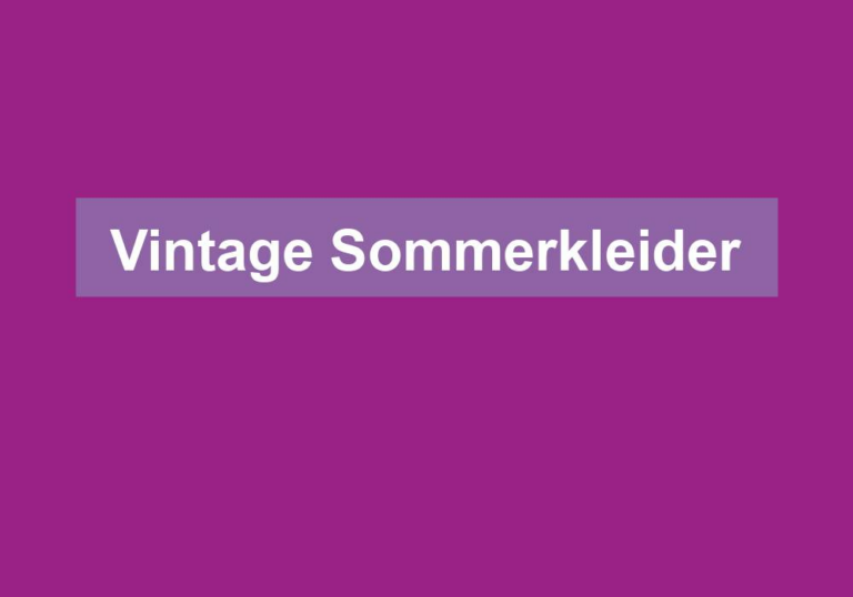 Vintage Sommerkleider