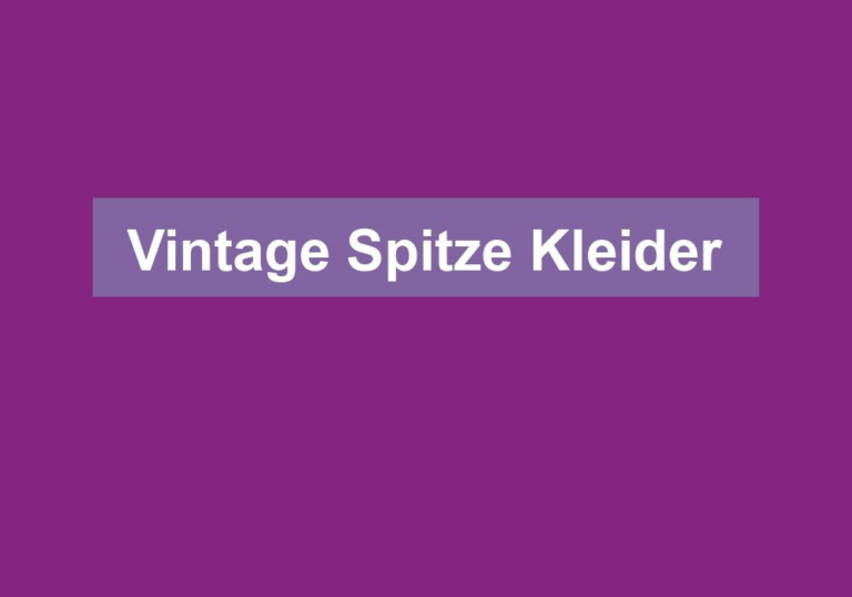Vintage Spitze Kleider