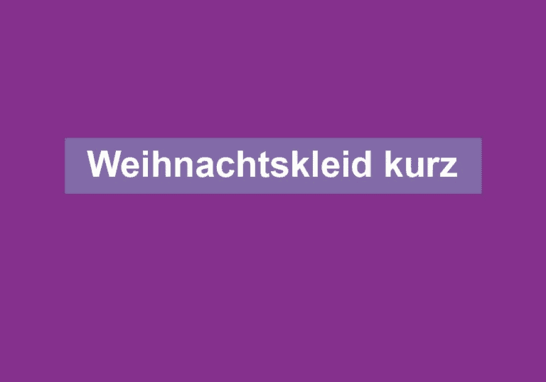 Weihnachtskleid kurz