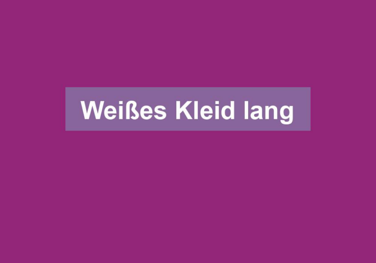 Weißes Kleid lang