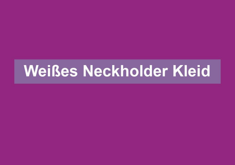 Weißes Neckholder Kleid