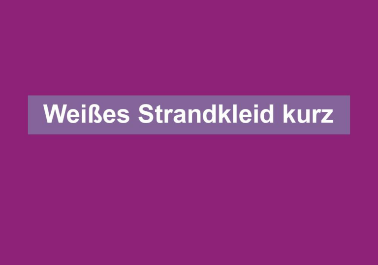 Weißes Strandkleid kurz