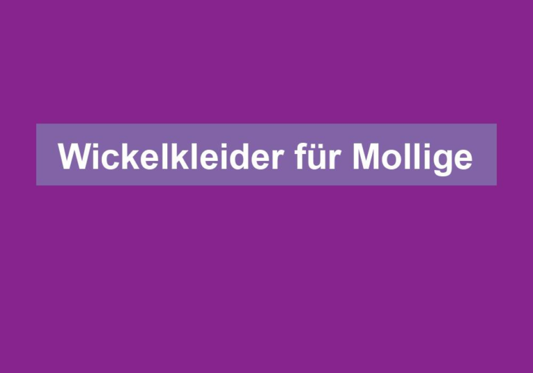 Wickelkleider für Mollige