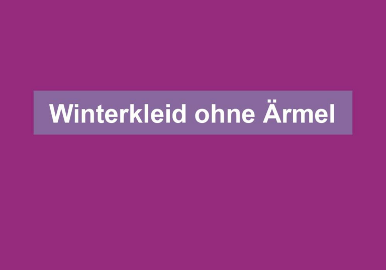 Winterkleid ohne Ärmel